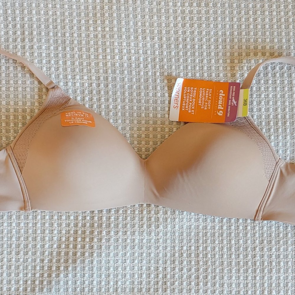 Warner's Cloud 9 Wireless Bra 36B  - Toasted Almond  BNWT